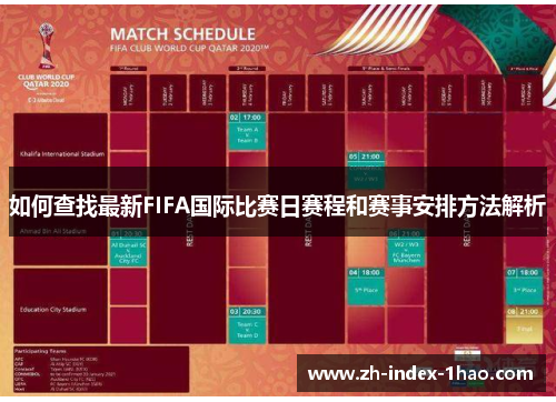 如何查找最新FIFA国际比赛日赛程和赛事安排方法解析